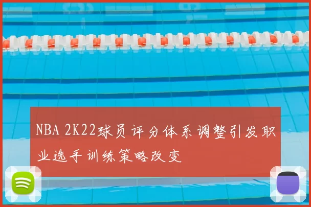 NBA 2K22球员评分体系调整引发职业选手训练策略改变